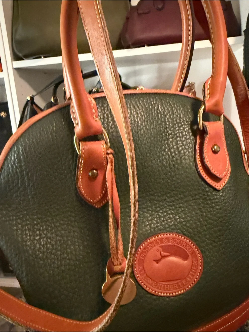Vintage Dooney & Bourke All-Weather Leather (AWL) Norfolk Satchel